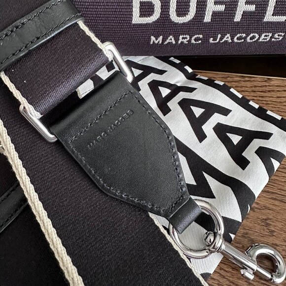 NWT! Marc Jacobs The Jacquard Duffle bag -Black Canvas - Picture 6 of 16